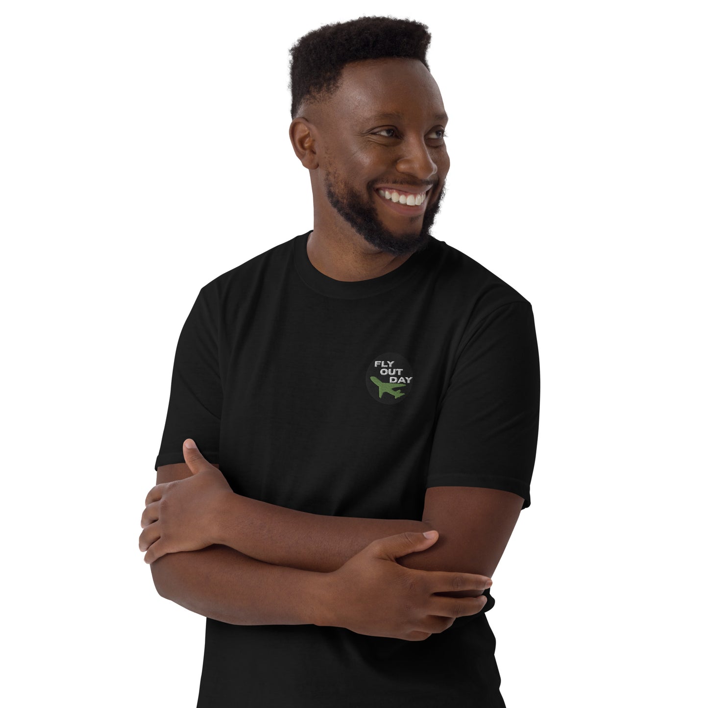 Fly Out Day Embroidered Short-Sleeve Unisex T-Shirt