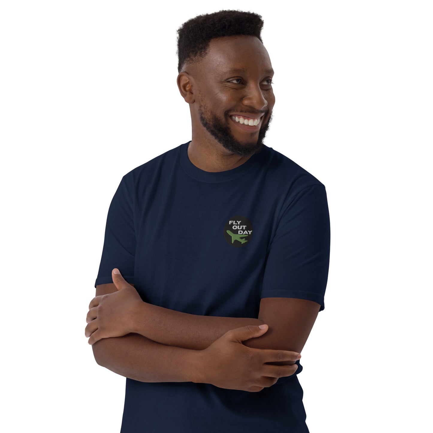 Fly Out Day Embroidered Short-Sleeve Unisex T-Shirt