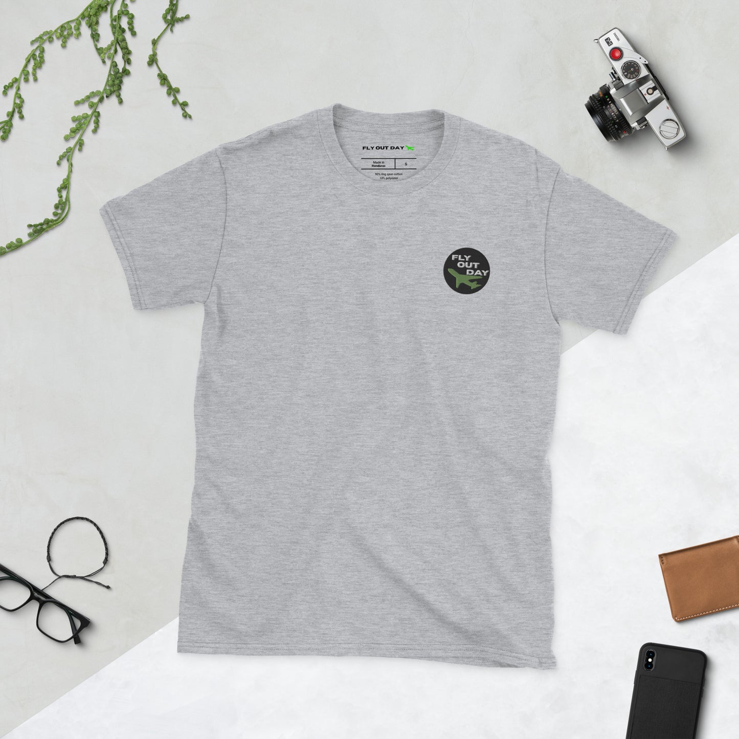 Fly Out Day Embroidered Short-Sleeve Unisex T-Shirt