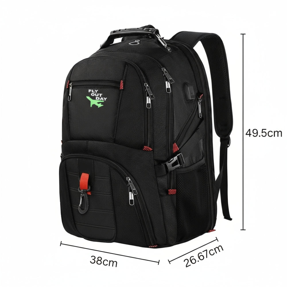 Men's Travel Backpack with Laptop Compartment dimensions