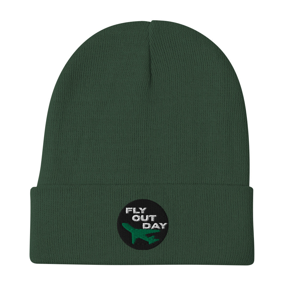 Fly Out Day Embroidered Beanie