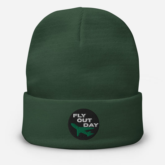 Fly Out Day Embroidered Beanie