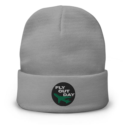 Fly Out Day Embroidered Beanie