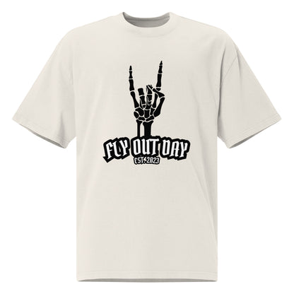 Fly Out Day - Horns Oversized T-Shirt Faded Bone