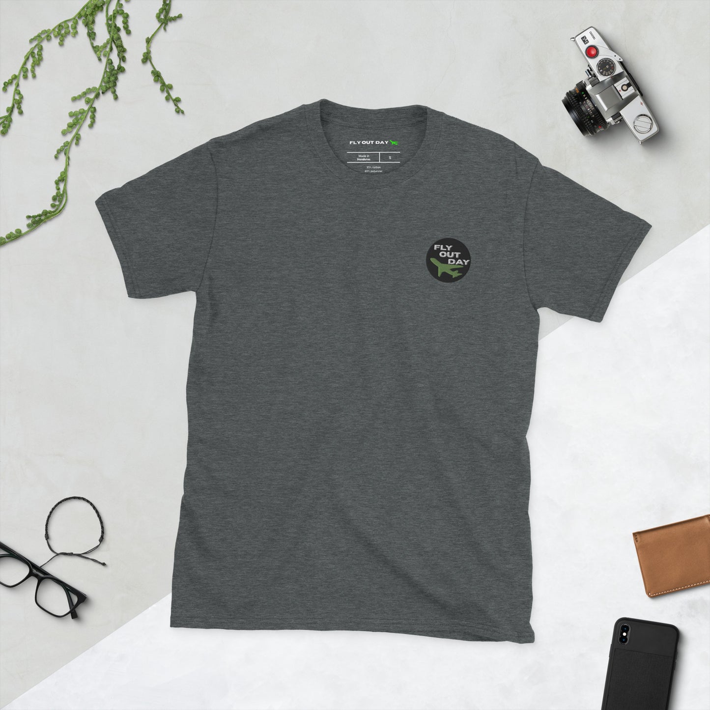 Fly Out Day Embroidered Short-Sleeve Unisex T-Shirt