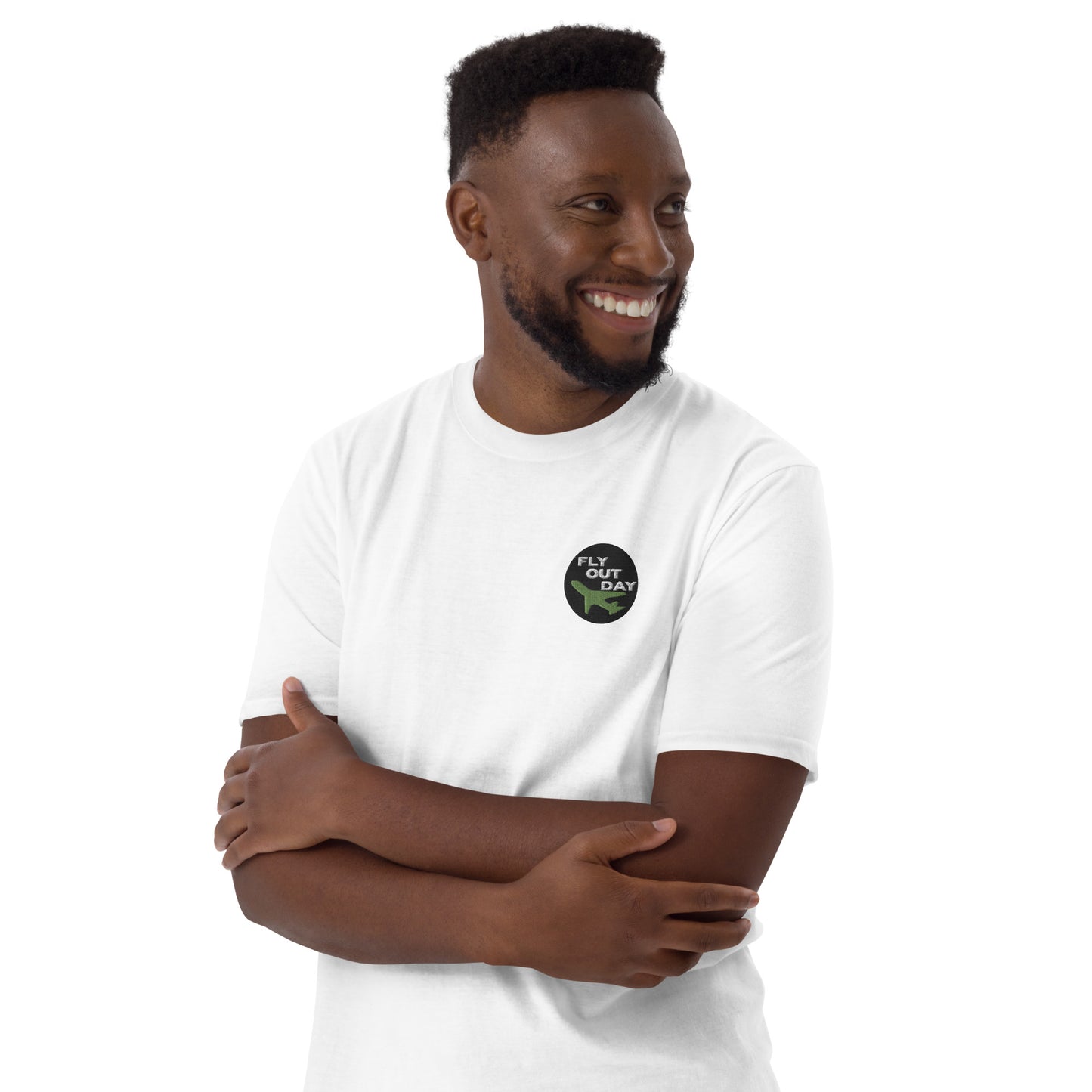Fly Out Day Embroidered Short-Sleeve Unisex T-Shirt